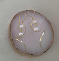 Handmade Brass & Pearl Earrings