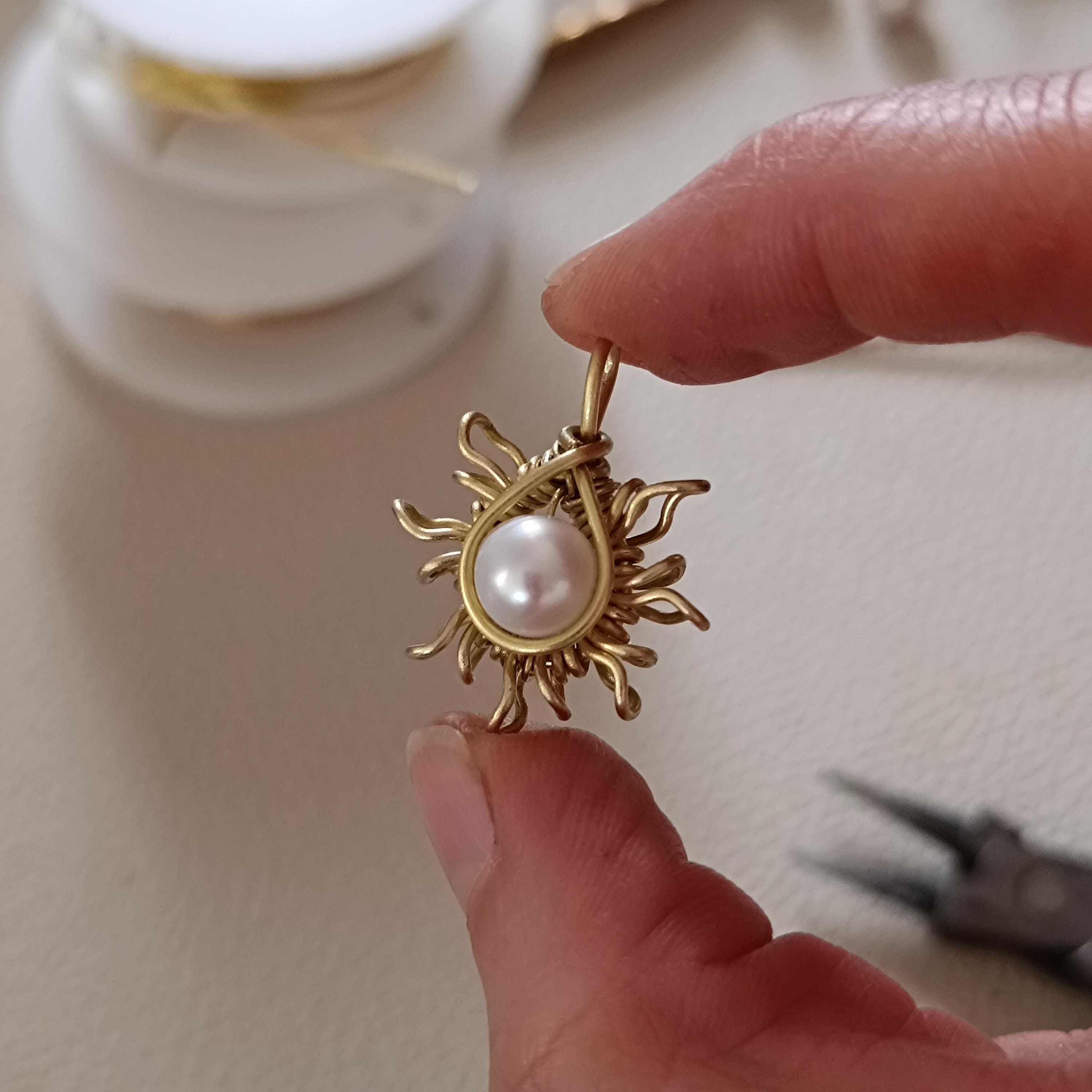 Handmade Sun Pendant Necklace