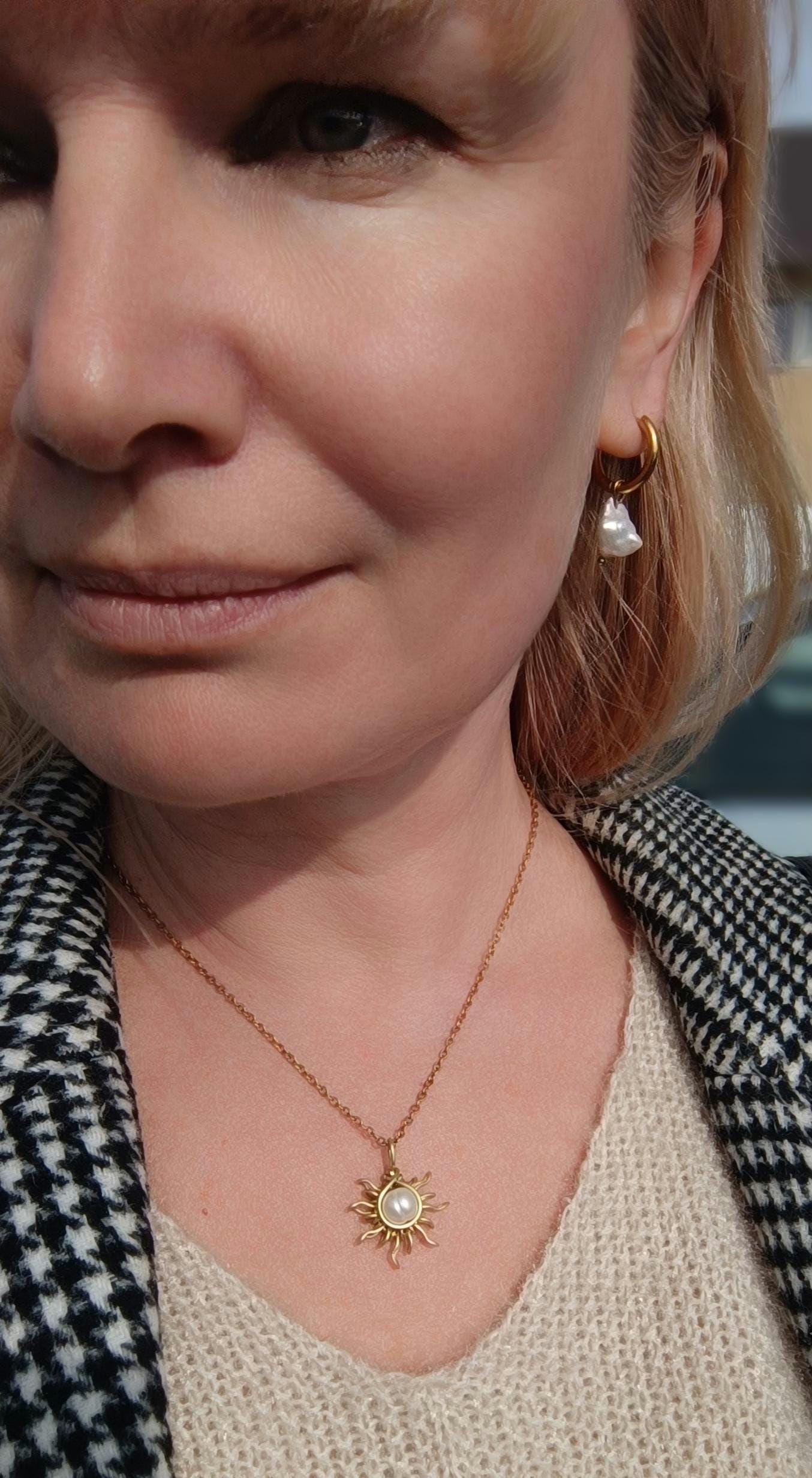 Handmade Sun Pendant Necklace