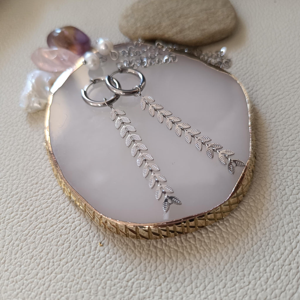 Silver 3-in-1 Convertible Pearl Earrings