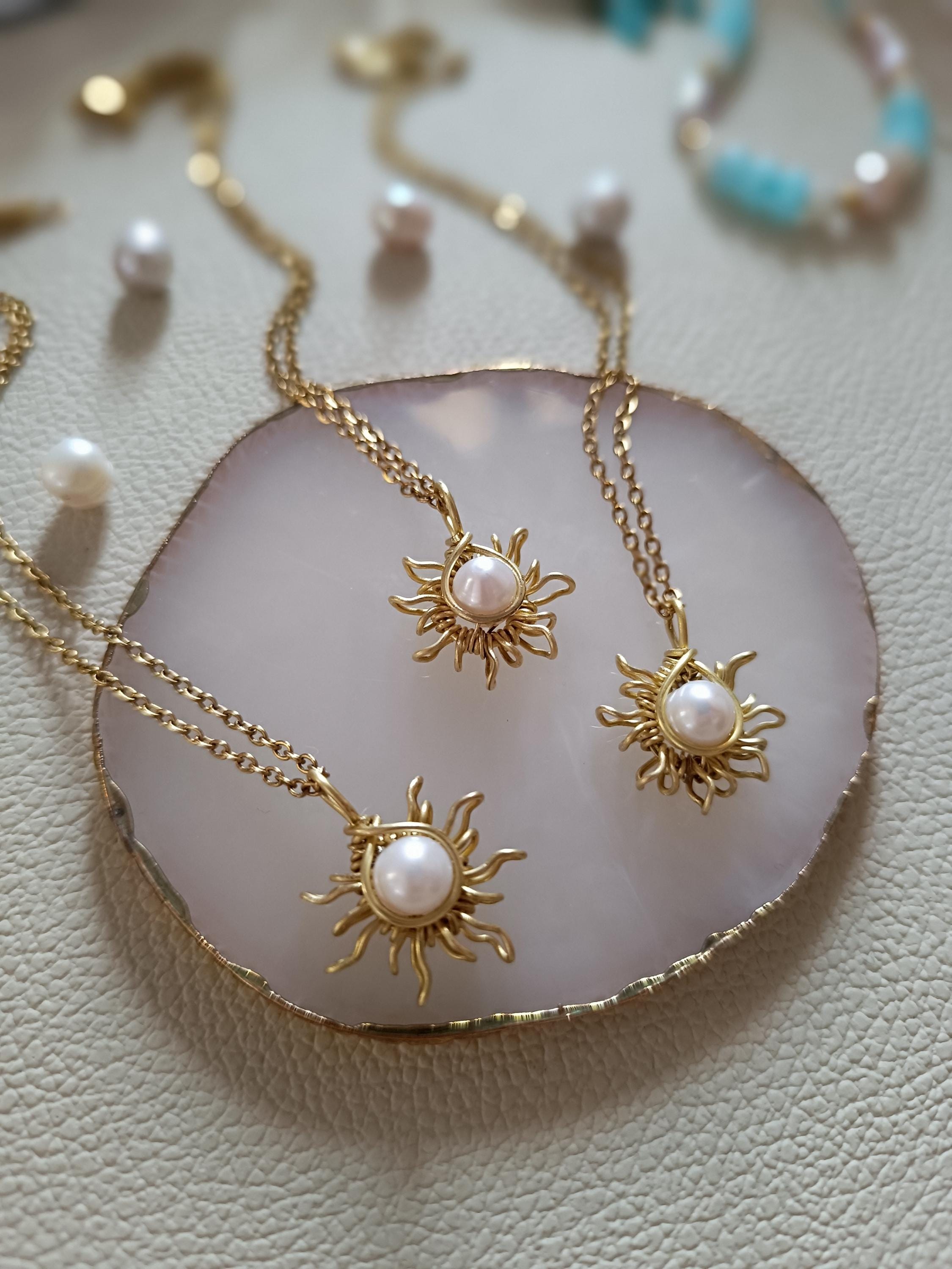 Handmade Sun Pendant Necklace