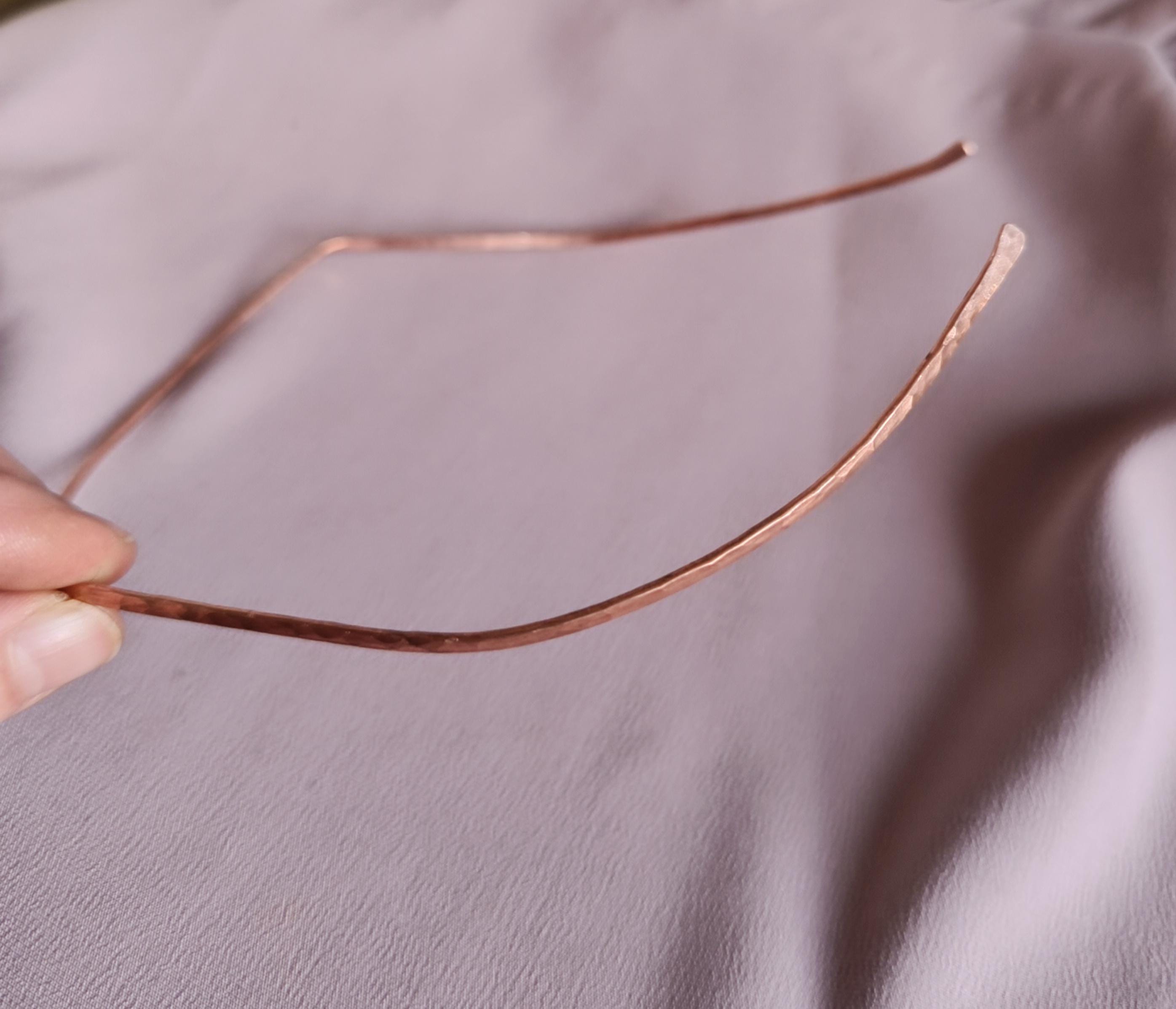 Minimalist Halo Headband – Cold Forged Greek Brass, Copper or Steel Crown, Everyday Hair Accessory, Elven Style Hairband, Easy Braided Hairs