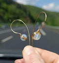Gold Wire Opalite Earrings