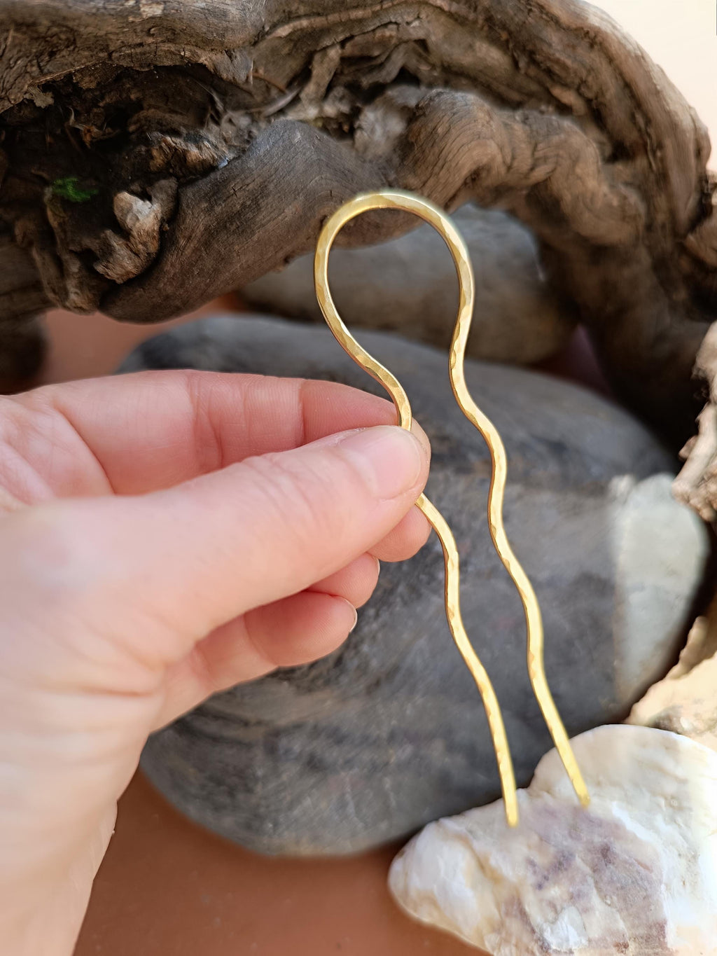 Minimalist Brass Hair Pin