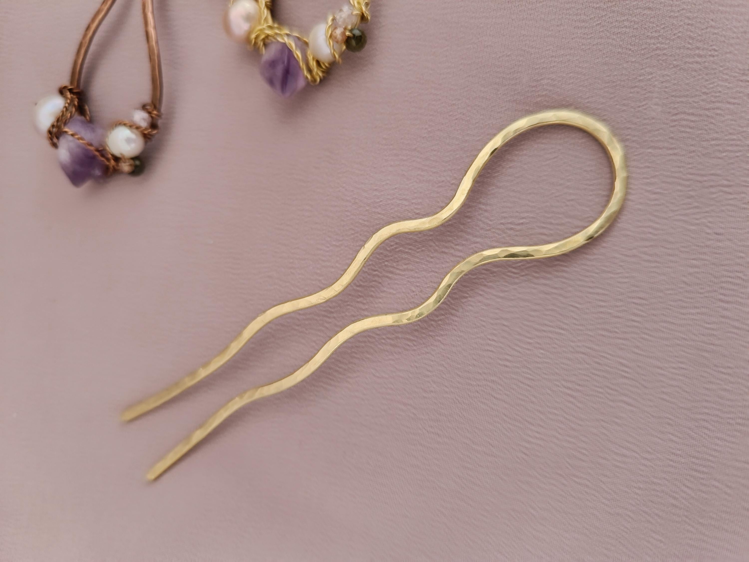 Minimalist Brass Hair Pin