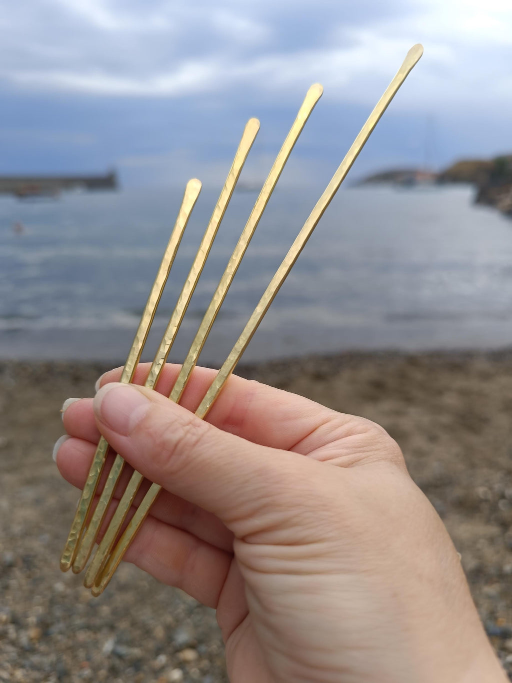 Minimalist Brass Hair Stick