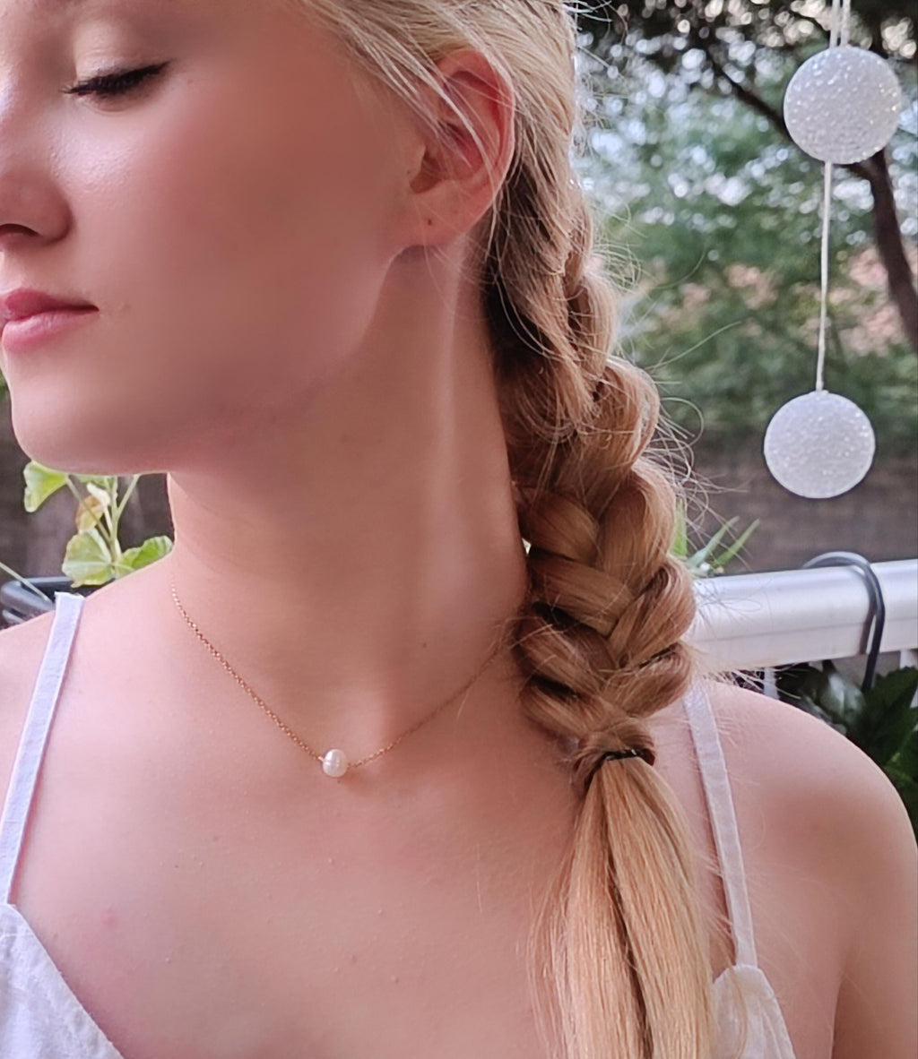 Minimalist Pearl Necklace for Women