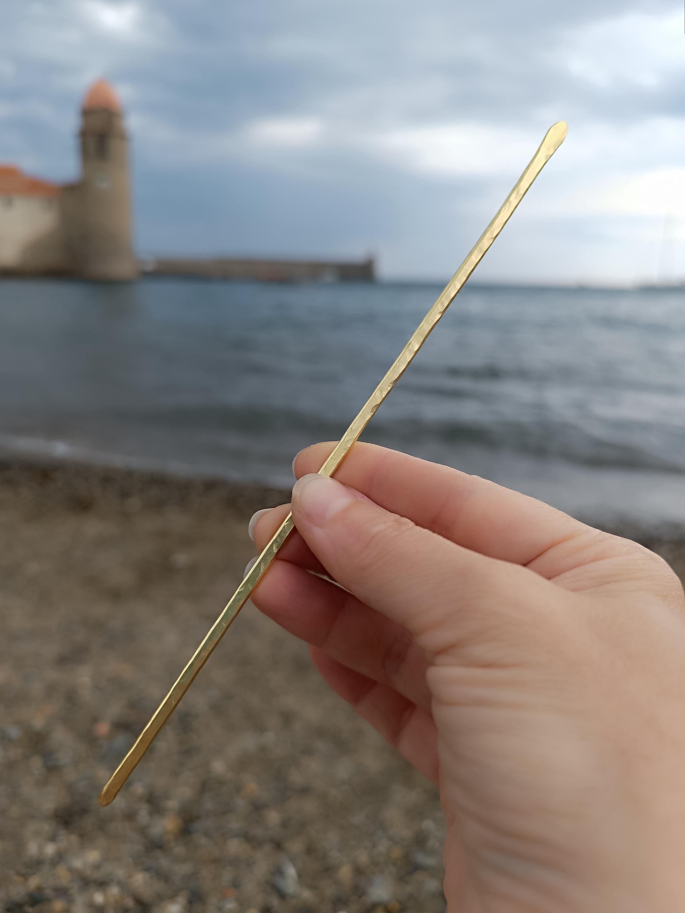 Minimalist Brass Hair Stick
