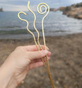 Brass Hair Pin Hand Forged Stick for Bun