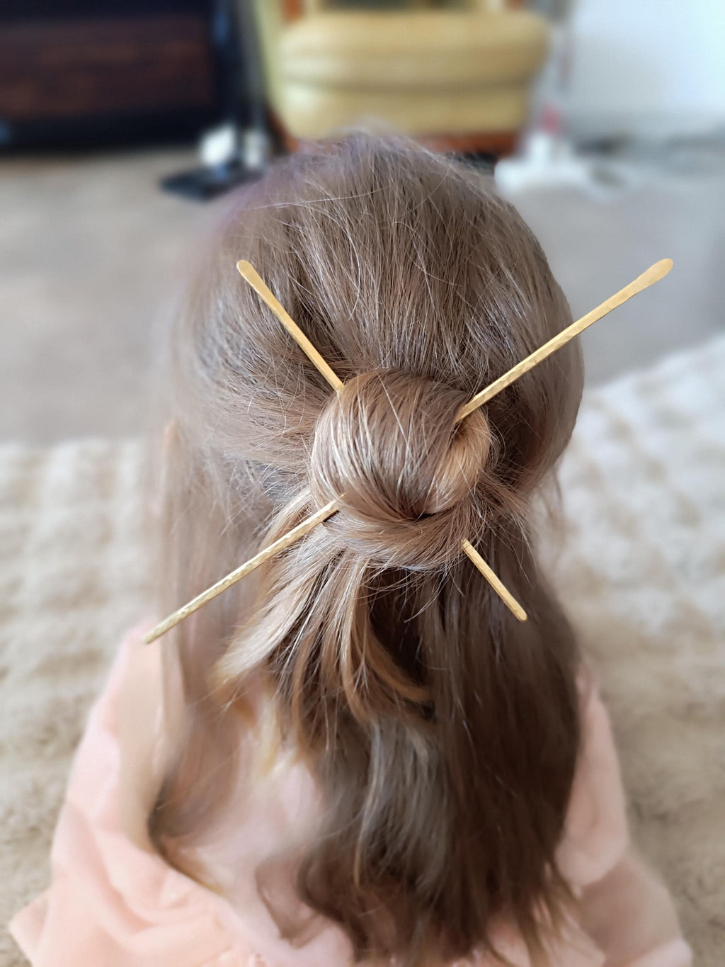 Minimalist Brass Hair Stick