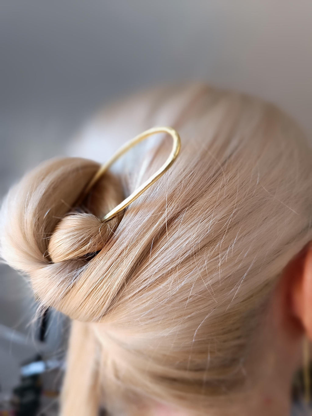 Brass Hair Fork | Minimalist Hair Pin for Bun