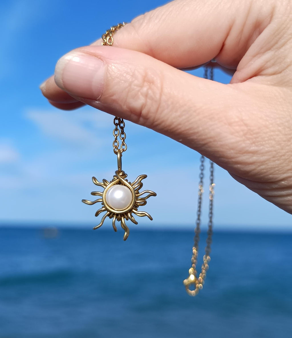 Handmade Sun Pendant Necklace