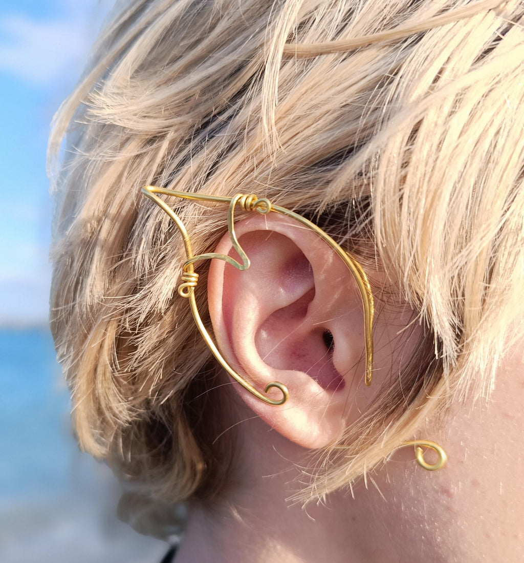 Elven Ear Cuffs Brass Set