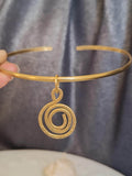 Minimalist Spiral Choker Necklace