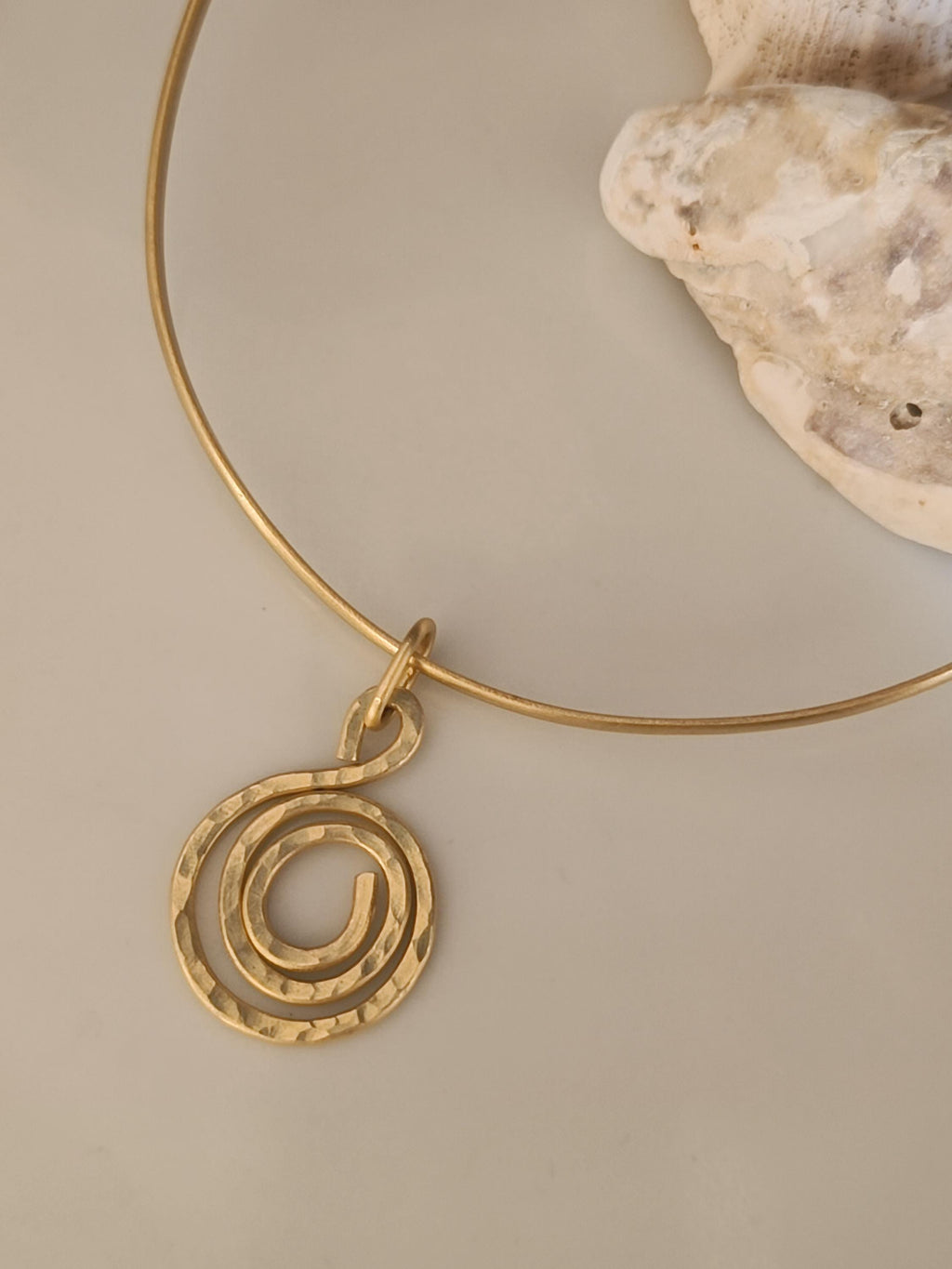 Minimalist Spiral Choker Necklace
