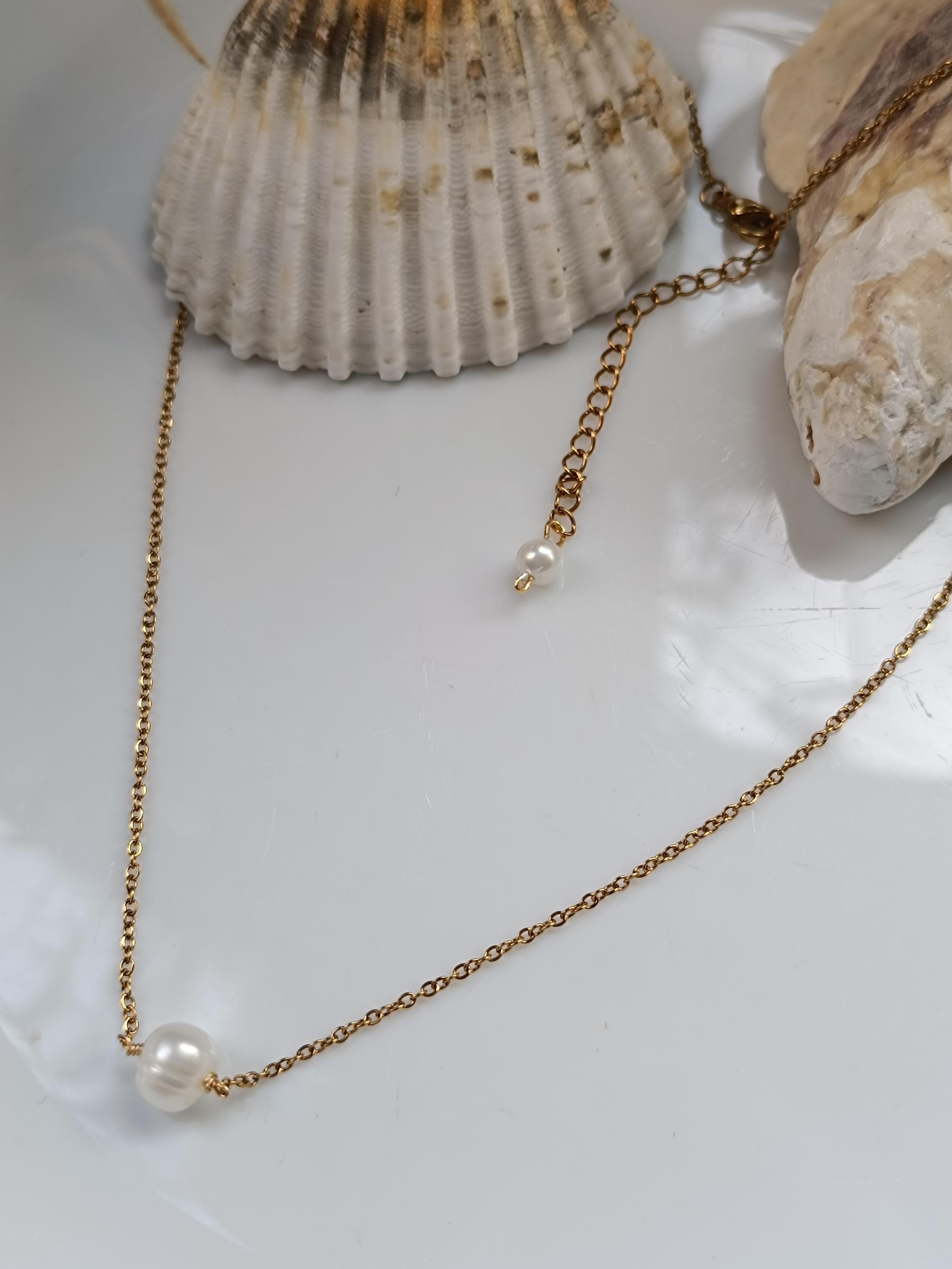 Minimalist Pearl Necklace for Women