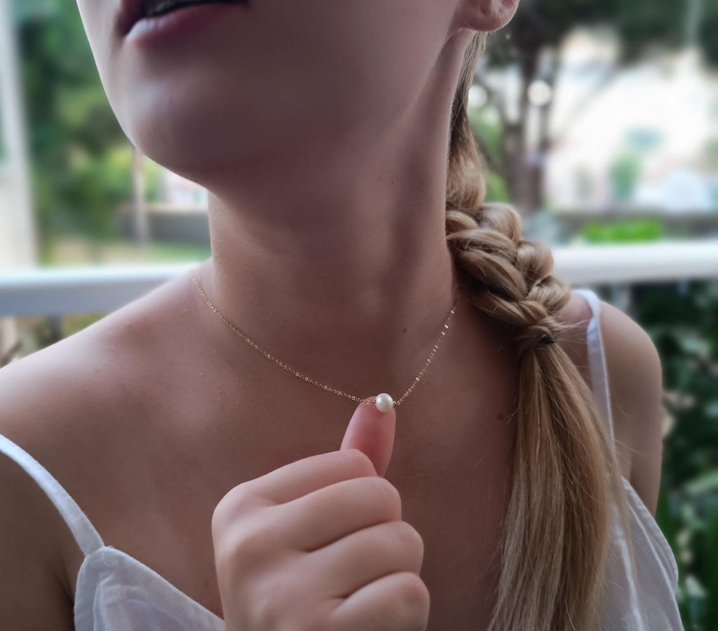 Minimalist Pearl Necklace for Women