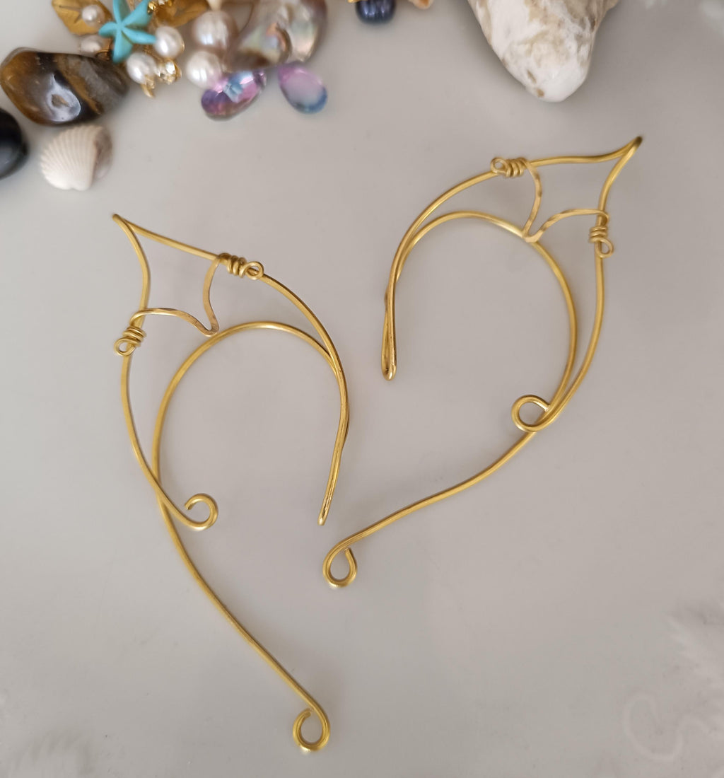 Elven Ear Cuffs Brass Set