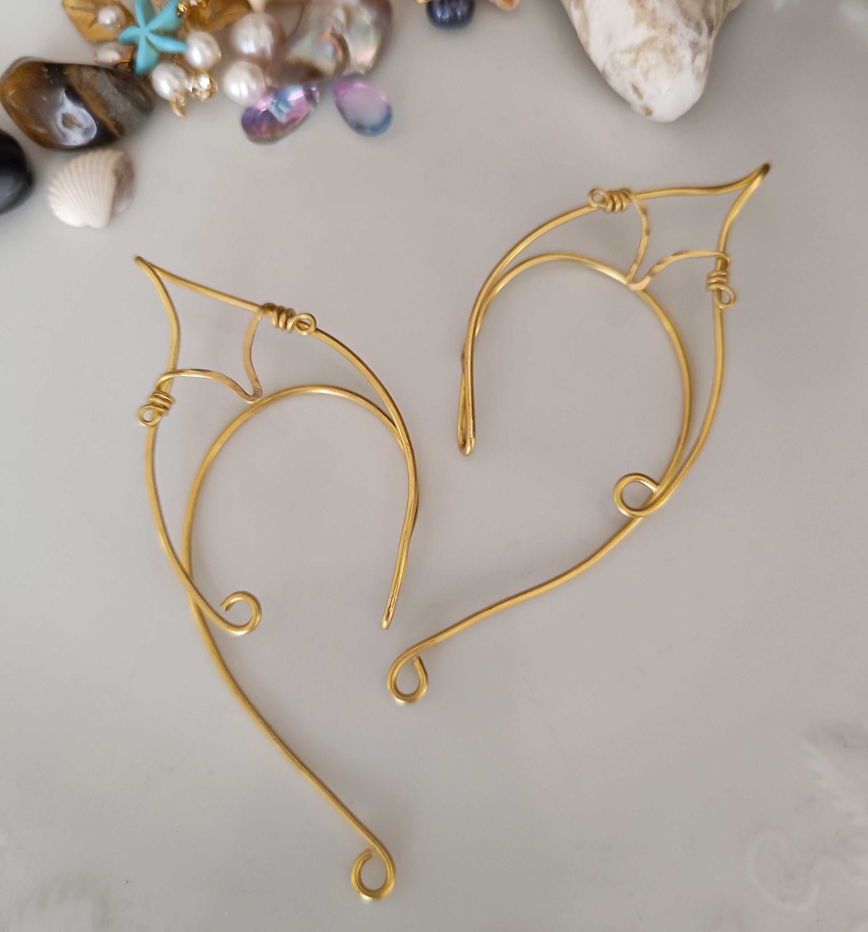 Elven Ear Cuffs Brass Set