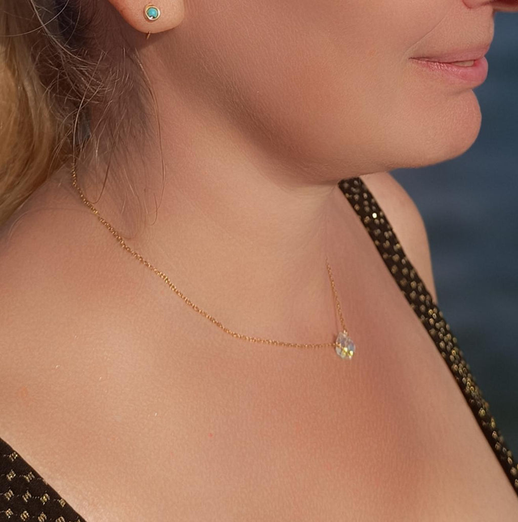 Minimalist Crystal Choker Necklace