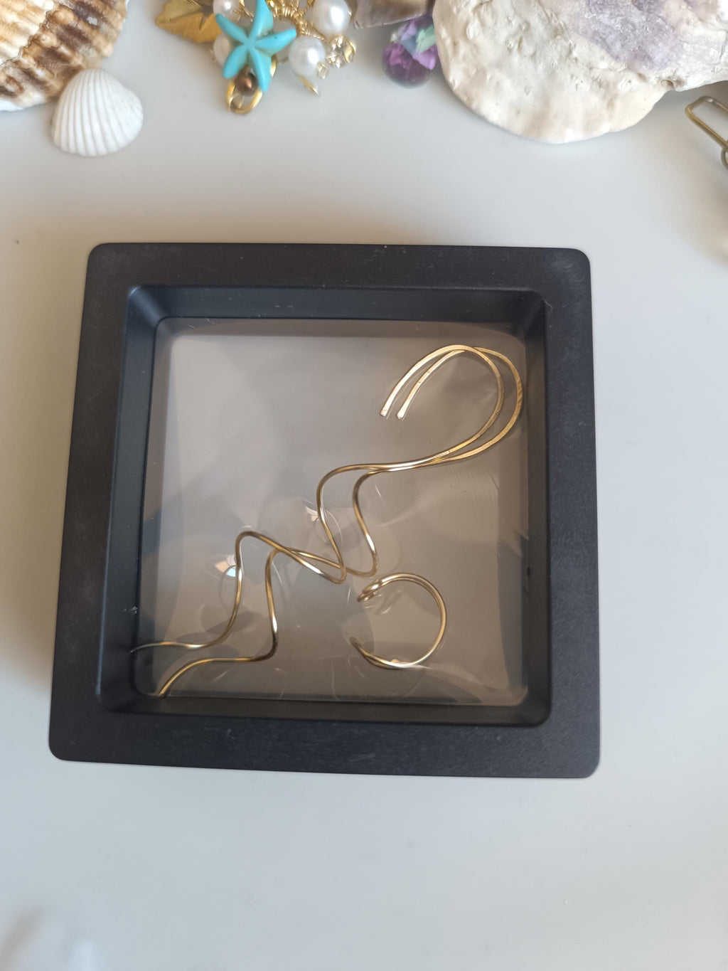 Minimalist Spiral Gold Wire Earrings