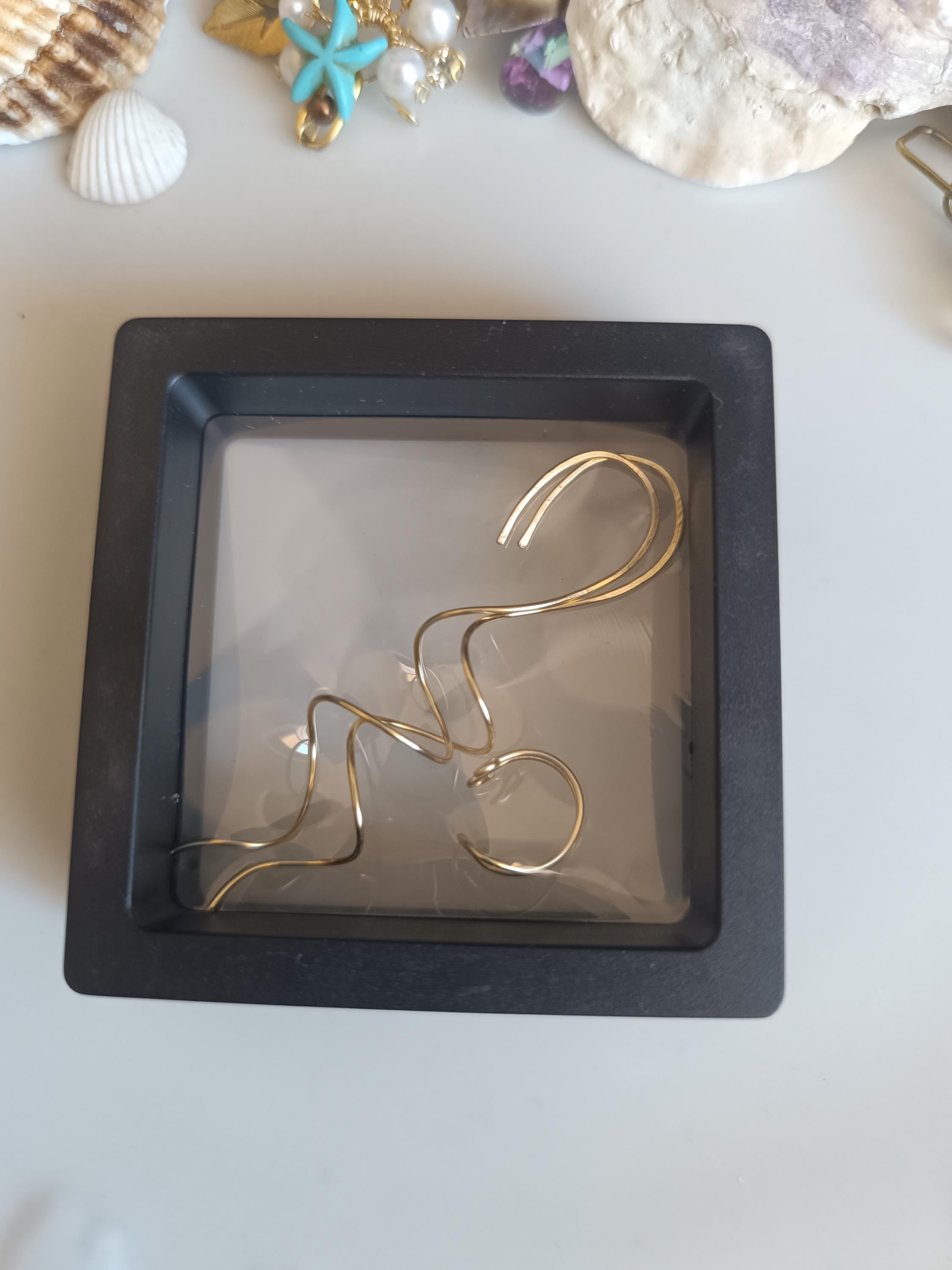 Minimalist Spiral Gold Wire Earrings