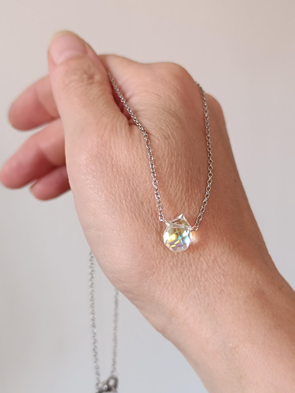 Minimalist Crystal Choker Necklace
