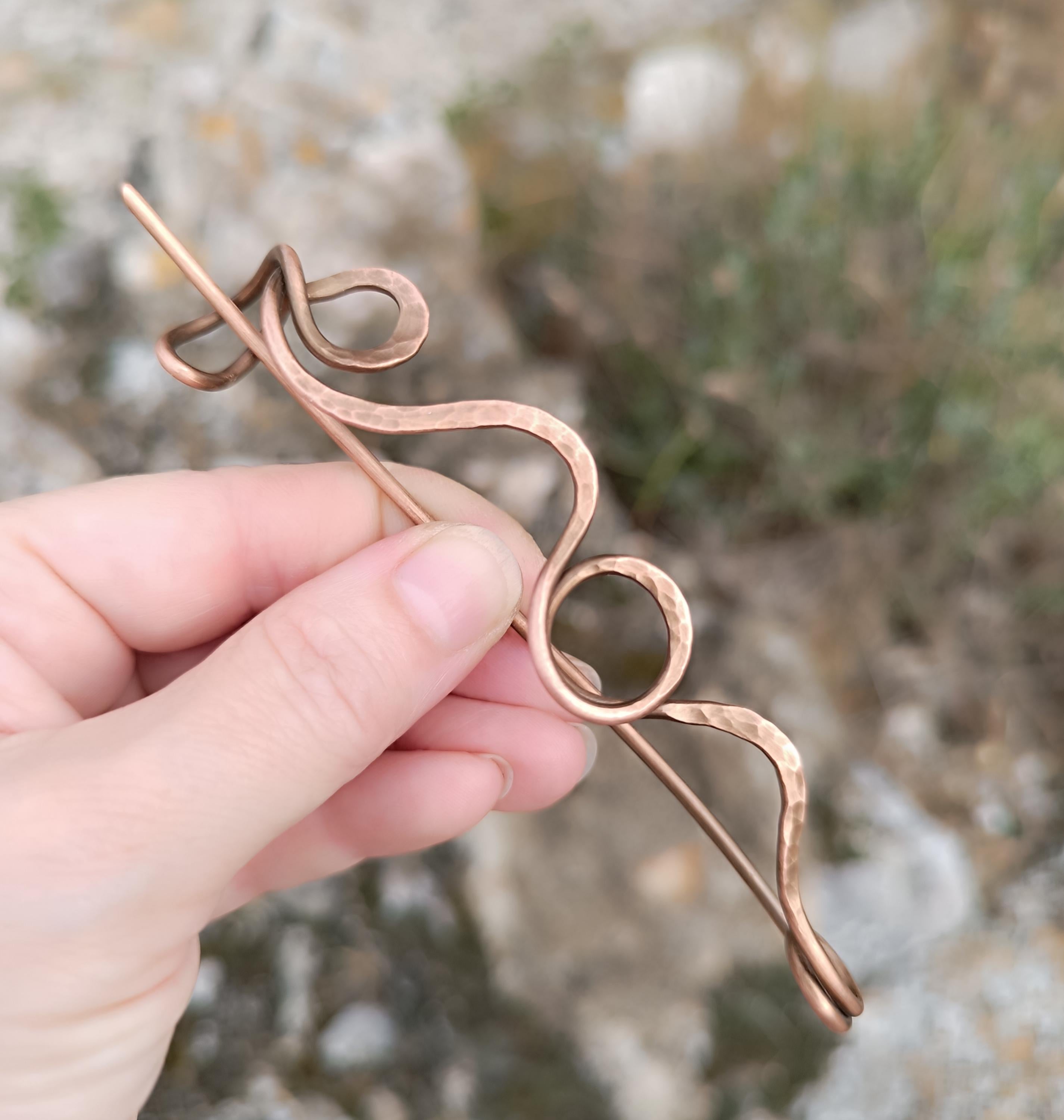 Copper Shawl Pin