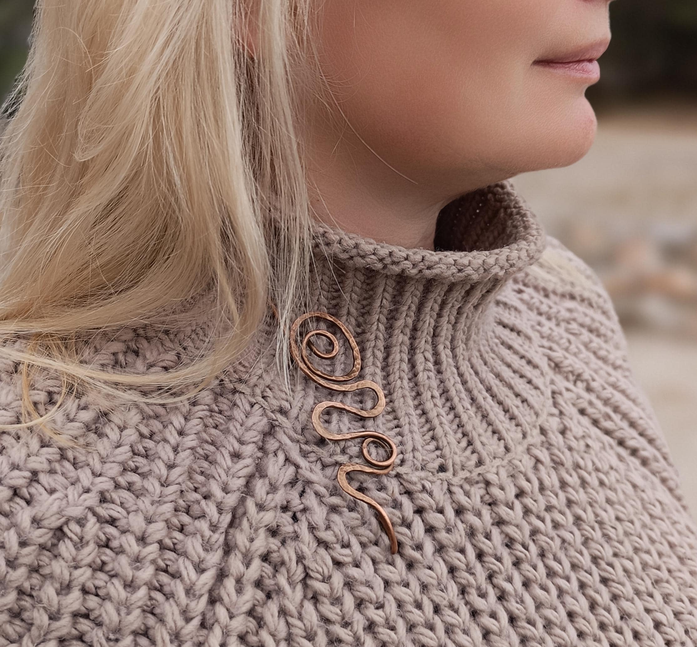 Large Celtic Spiral Brooch