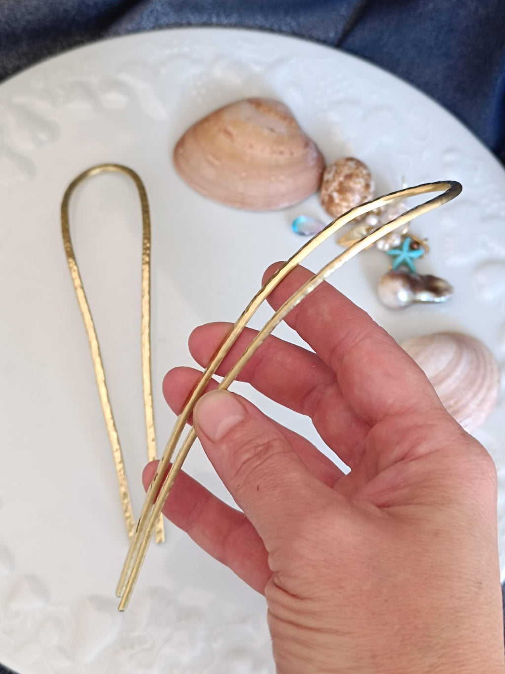 Brass Hair Fork | Minimalist Hair Pin for Bun