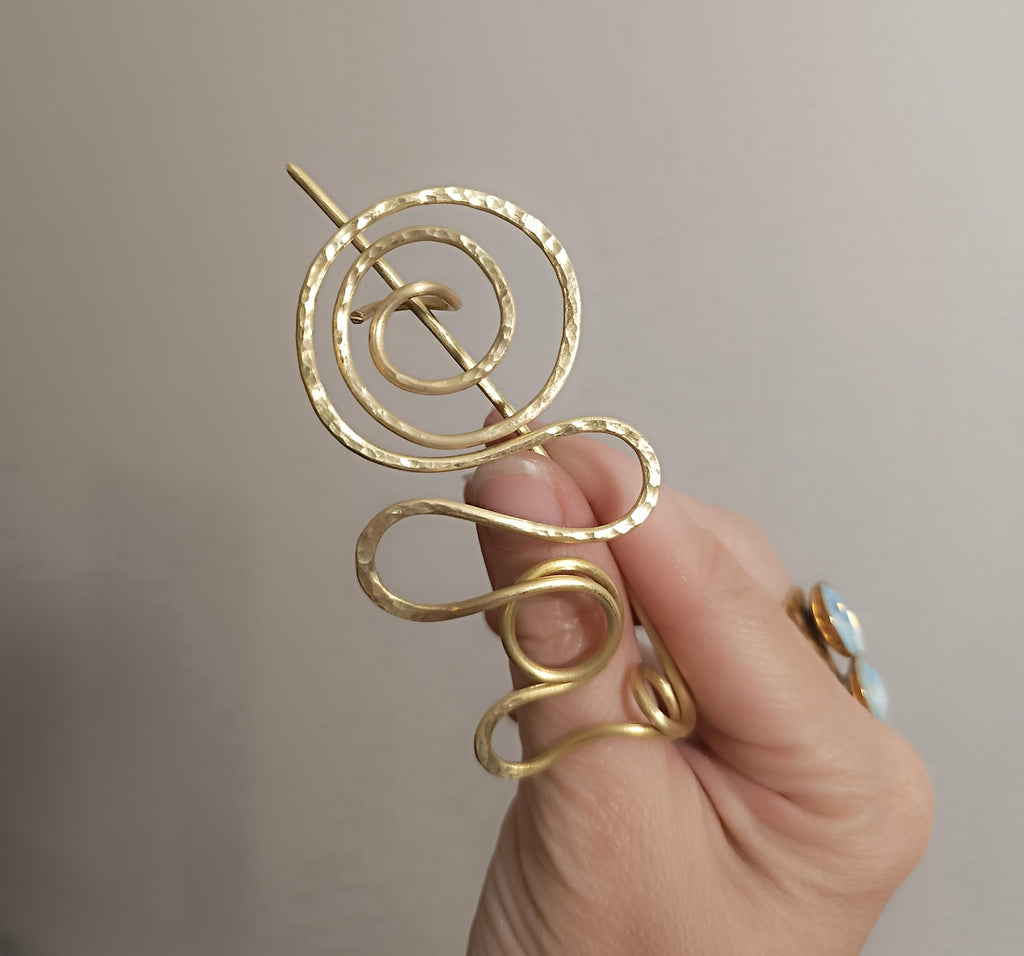 Large Celtic Spiral Brooch
