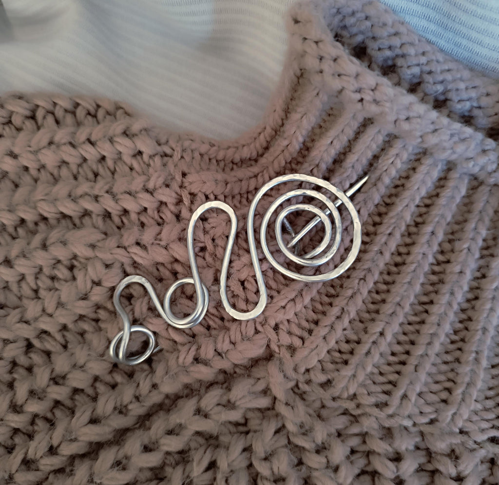 Large Celtic Spiral Brooch
