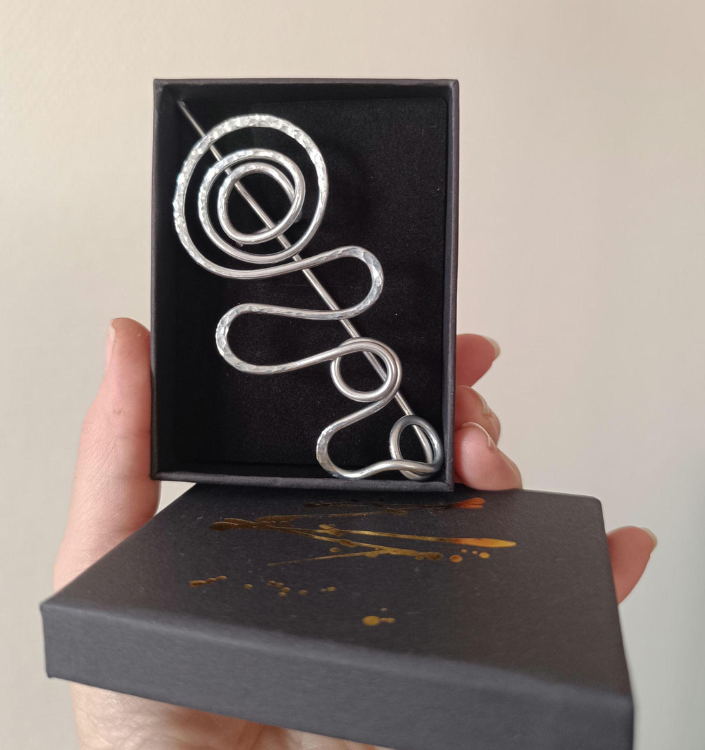Large Celtic Spiral Brooch