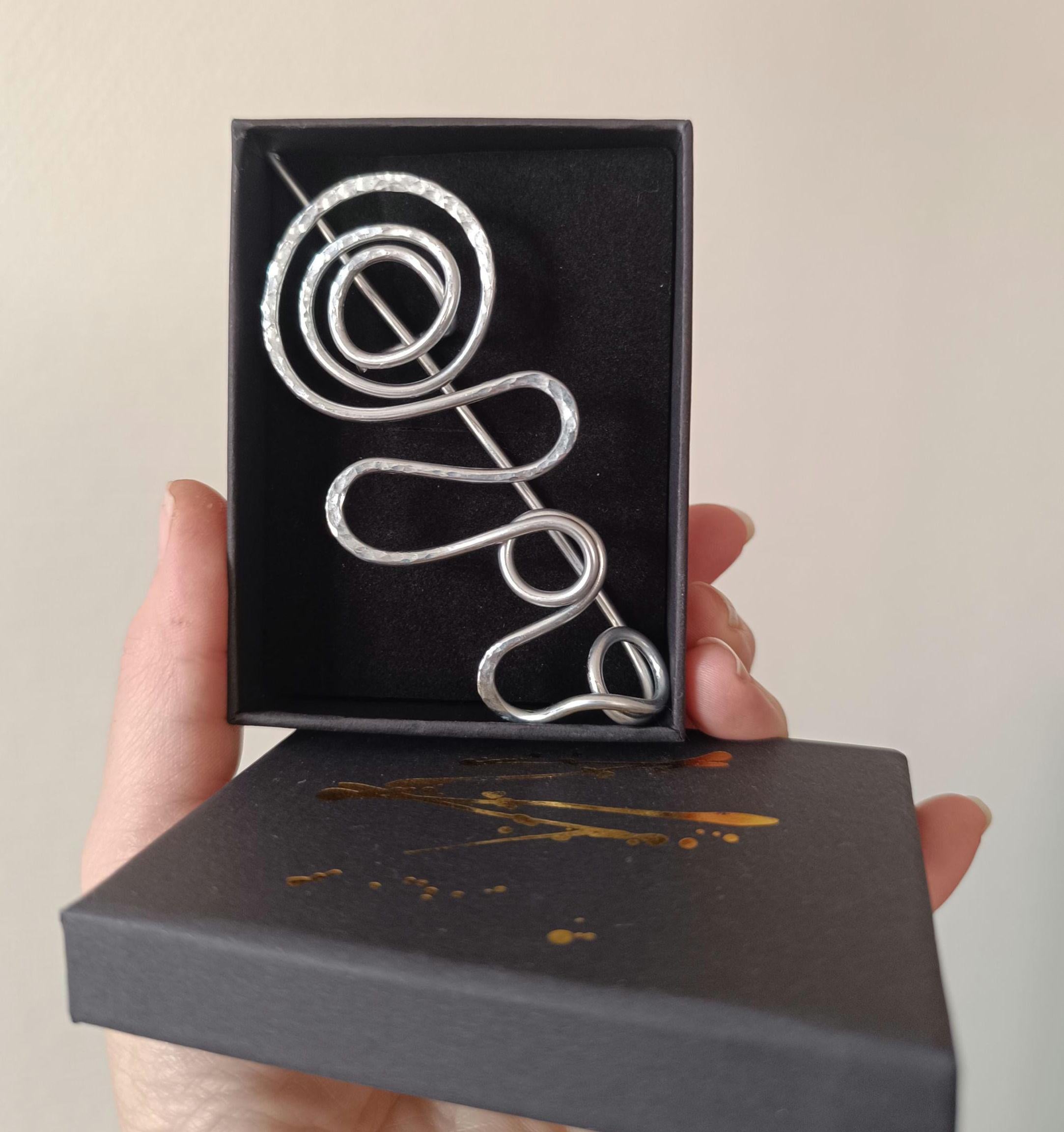 Large Celtic Spiral Brooch