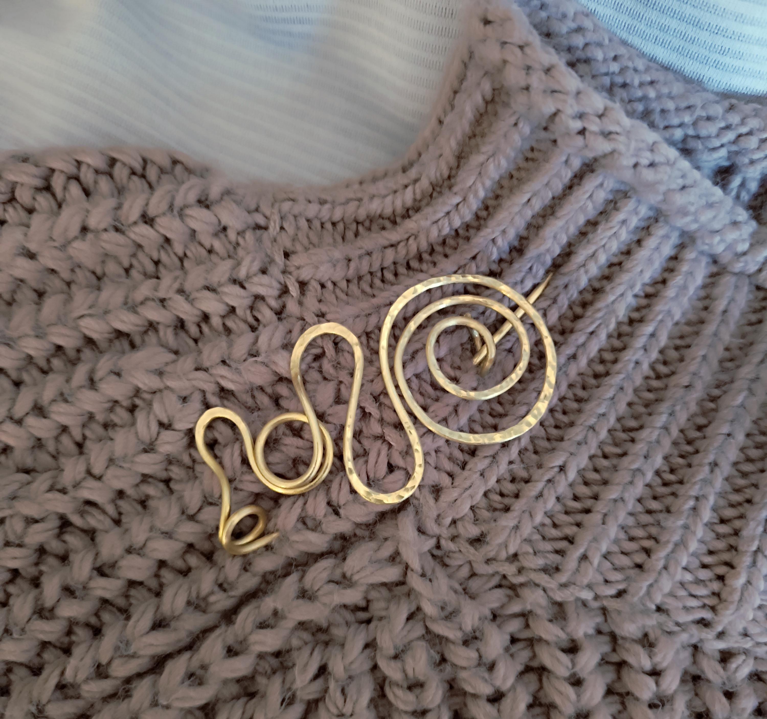 Large Celtic Spiral Brooch