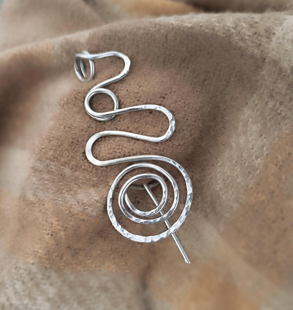 Large Celtic Spiral Brooch