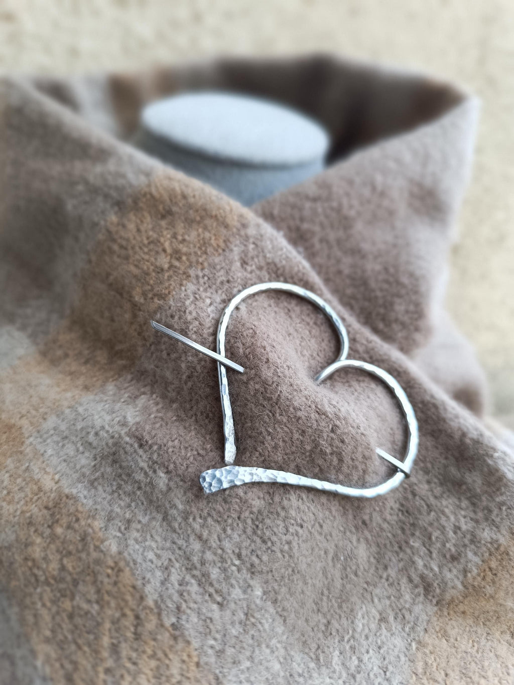 Celtic Steel Heart Shawl Pin