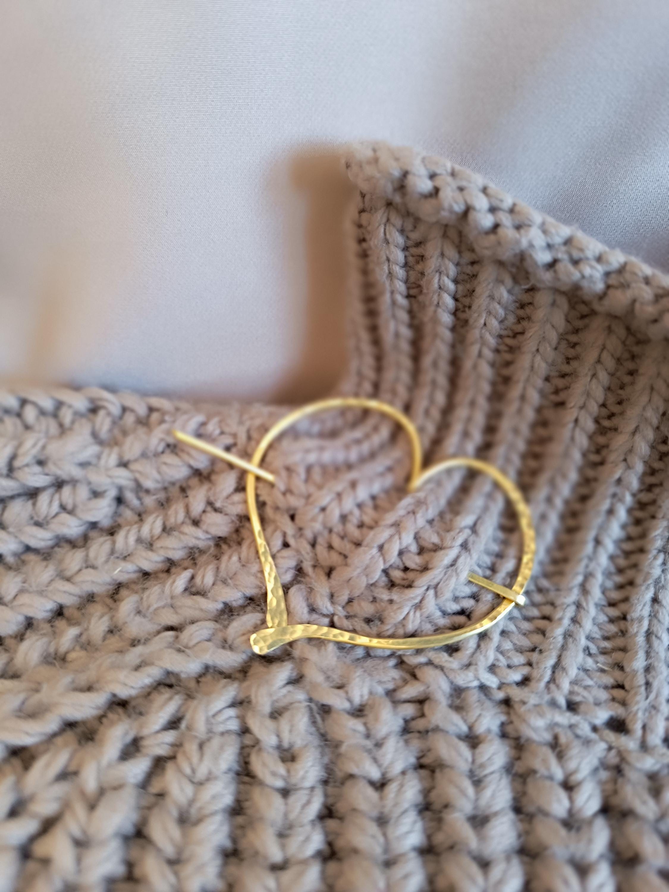 Heart Shawl Pin – Brass Fibula Brooch