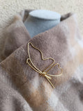 Minimalist Butterfly Brass Brooch