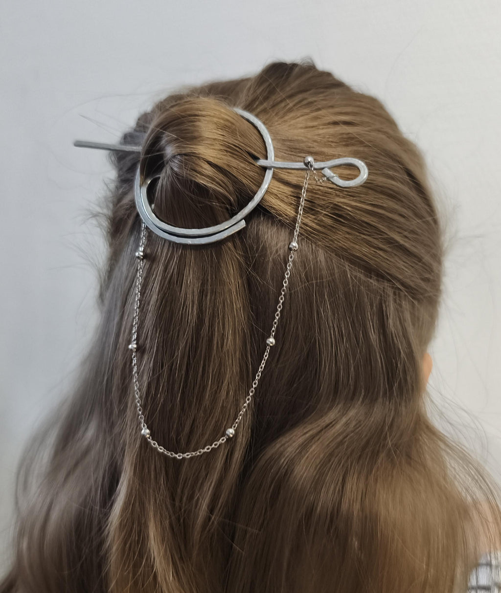 Steel Hair Pin Brooch