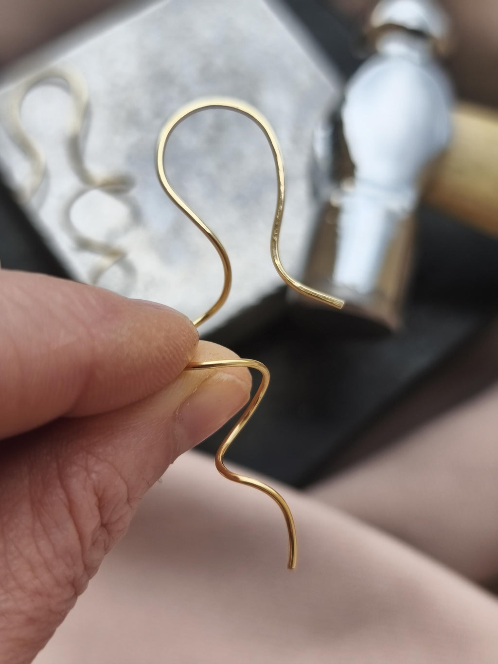 Gold Spiral Earrings