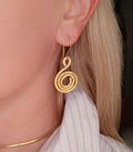 Brass Spiral Earrings