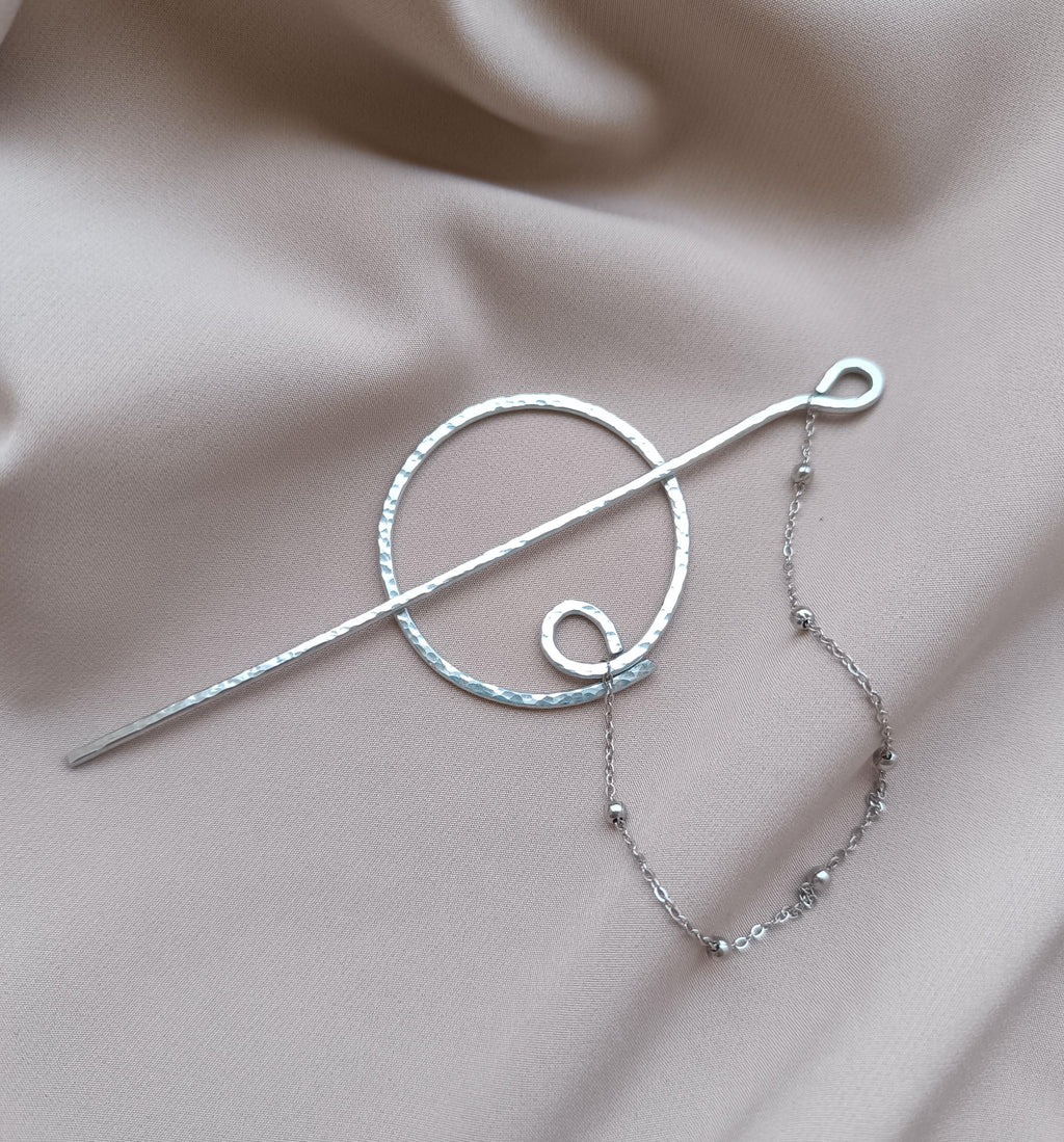 Steel Hair Pin Brooch