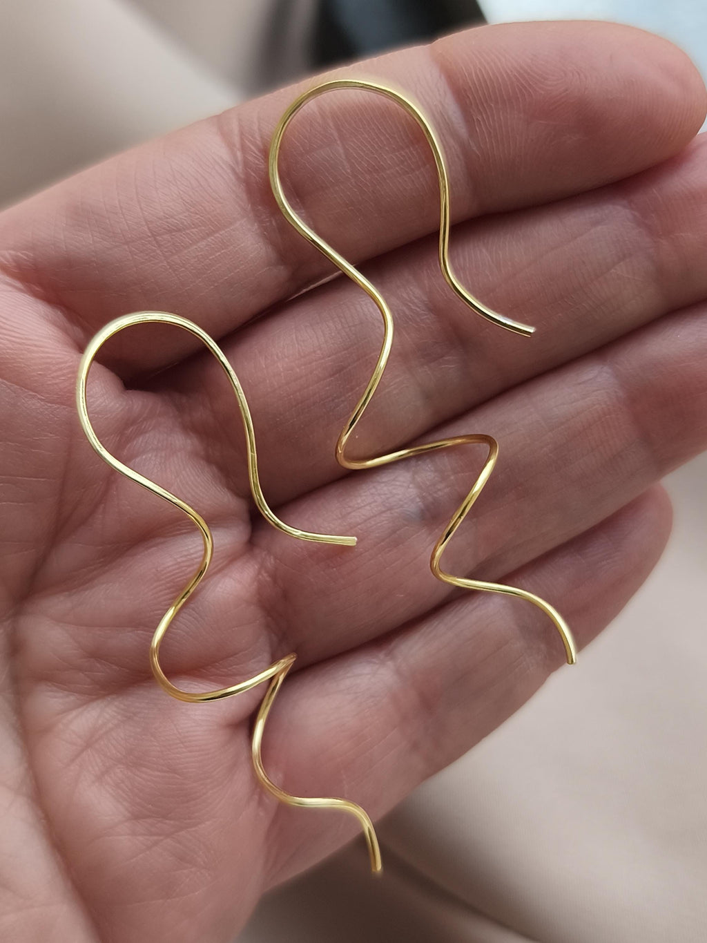 Gold Spiral Earrings