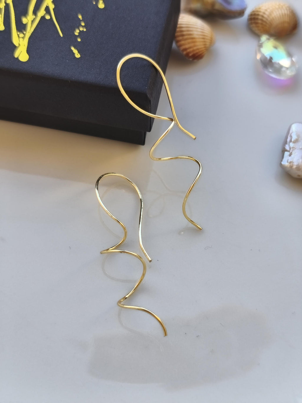 Gold Spiral Earrings
