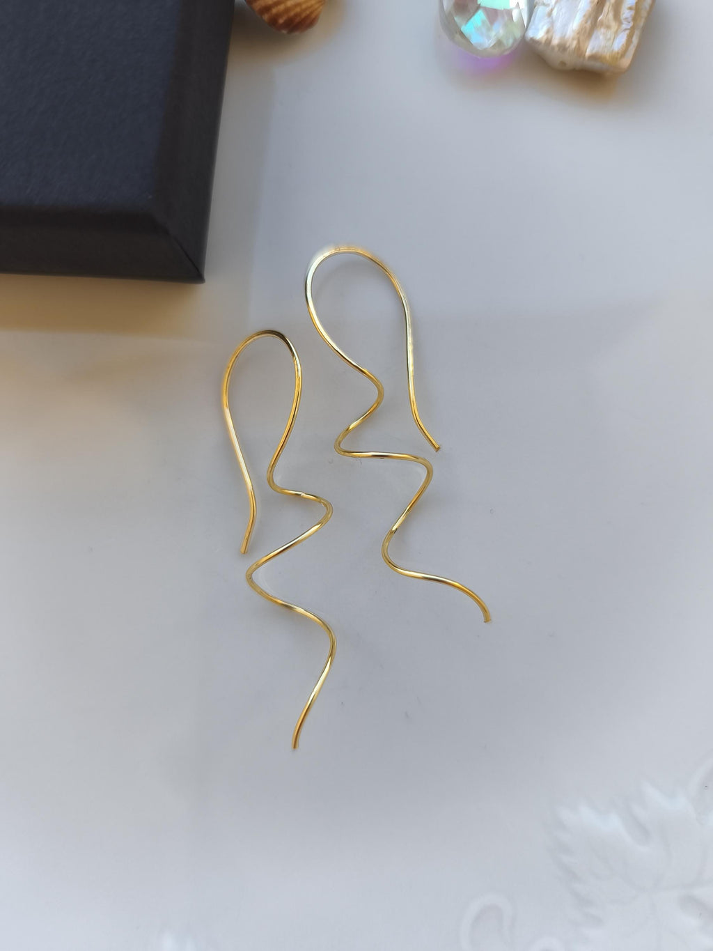 Gold Spiral Earrings