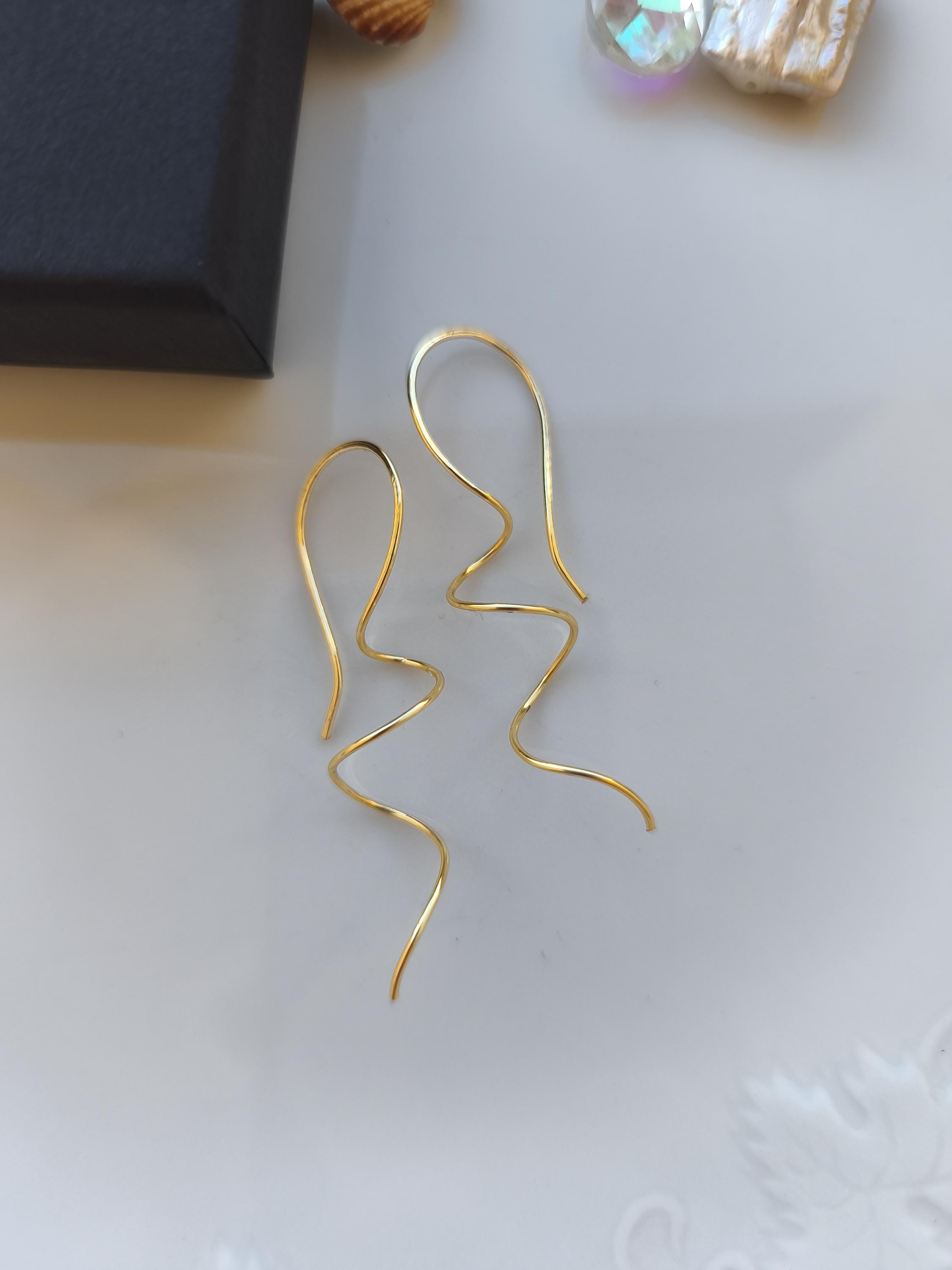 Gold Spiral Earrings