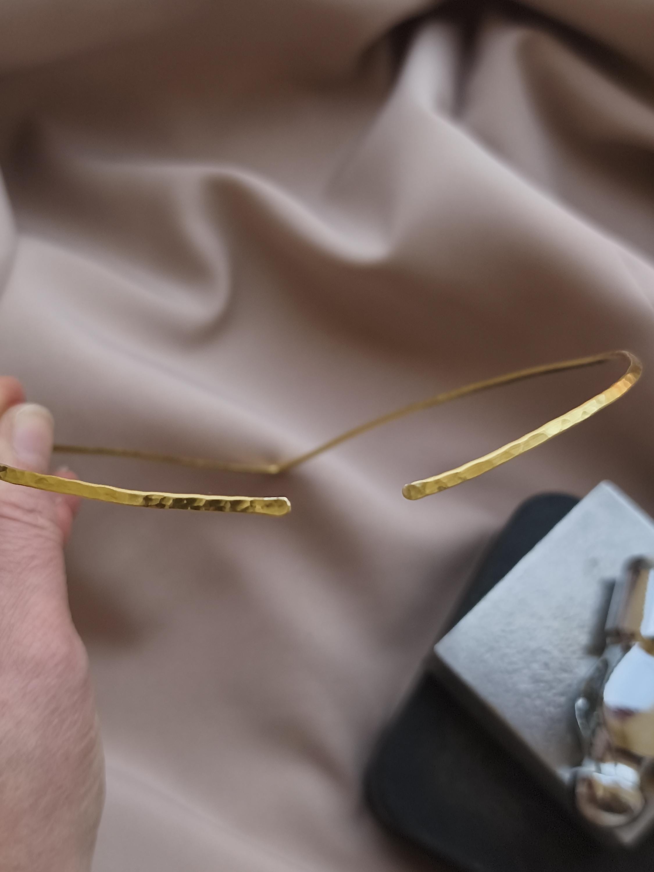 Minimalist V Necklace Brass