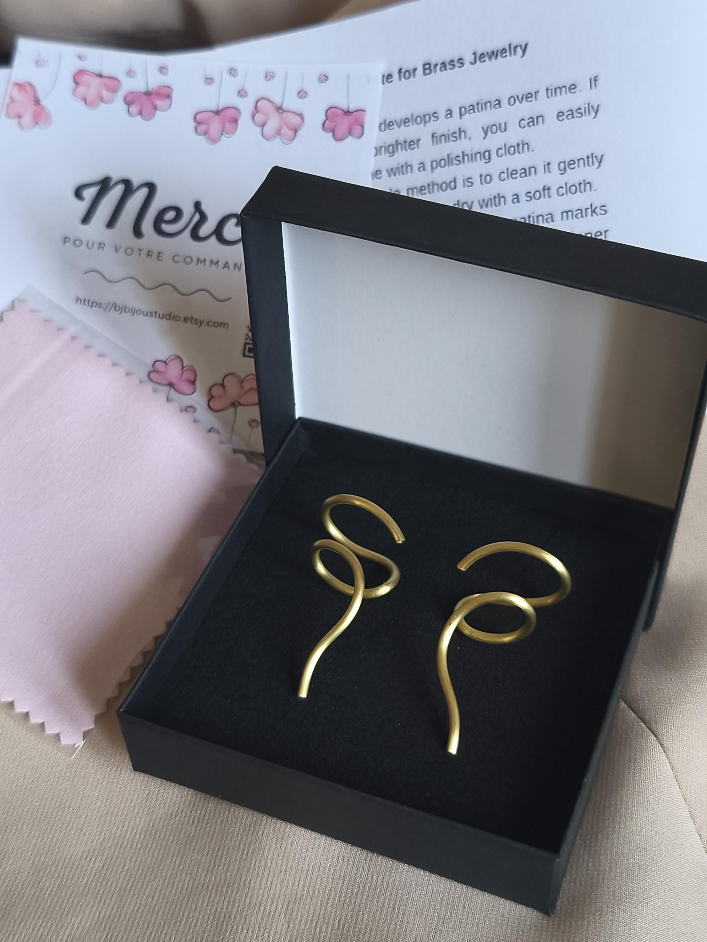 Minimalist Brass Ear Cuff