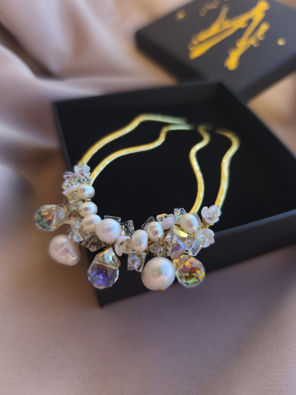 Bridal Hair Comb Pearl